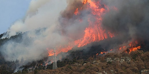 Dichiarato lo stato di massima pericolosità per gli incendi boschivi